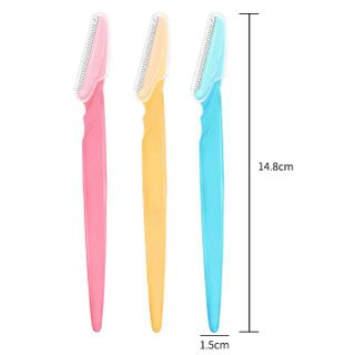 Bộ ba dao cạo lông mày tay cầm thẳng an toàn chống trầy xước A1245