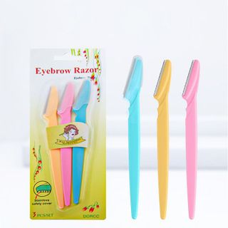 Bộ ba dao cạo lông mày tay cầm thẳng an toàn chống trầy xước A1245