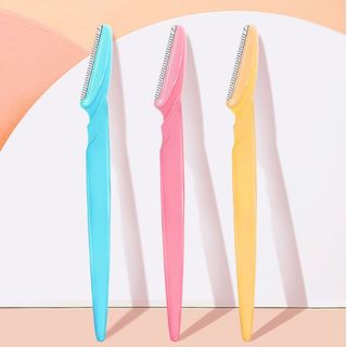 Bộ ba dao cạo lông mày tay cầm thẳng an toàn chống trầy xước A1245