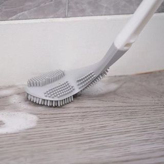 Chổi Cọ Toilet Silicon chữ L Vệ Sinh Nhà Tắm Đa Năng A0443
