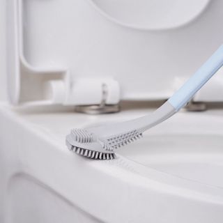 Chổi Cọ Toilet Silicon chữ L Vệ Sinh Nhà Tắm Đa Năng A0443