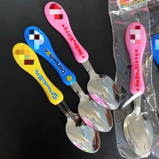 Thìa trẻ em hoạt hình, thìa thép không gỉ hoạt hình, thìa gia dụng nhỏ dễ thương, thìa tráng miệng A1324