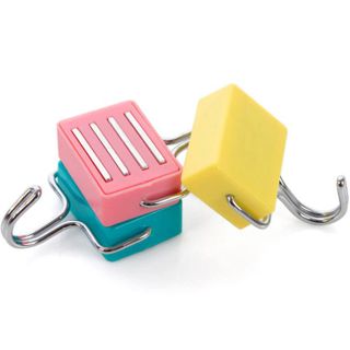 Móc nam châm màu kẹo không đục lỗ, móc sắt không dấu vết, móc nam châm không cần khoan đục A1154