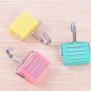 Móc nam châm màu kẹo không đục lỗ, móc sắt không dấu vết, móc nam châm không cần khoan đục A1154