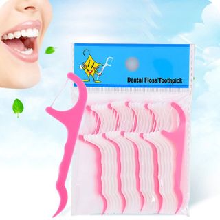 Bịch 25 que tăm chỉ nha khoa dùng một lần vệ sinh răng miệng làm sạch kẽ răng que tăm xỉa răng A1142