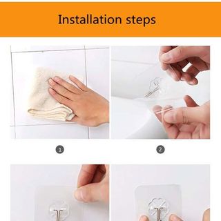 Móc Dán Tường Siêu Dính Trong Suốt Chịu Lực Tốt Treo Tường Chắc Chắn 6x6 cm A0431