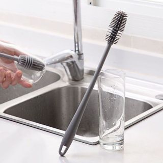Cọ Rửa Ly Silicon Tay Cầm Dài Cọ Rửa Vệ Sinh Cọ Rửa Bình Đựng Nước A0322