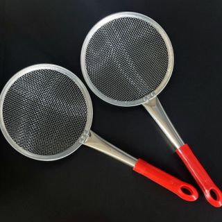 Vợt Lọc Lưới To Loại Lớn Tay Cầm Đỏ Vợt Thức Ăn Lọc Dầu A0621