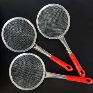 Vợt Lọc Lưới To Loại Lớn Tay Cầm Đỏ Vợt Thức Ăn Lọc Dầu A0621