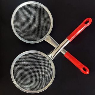 Vợt Lọc Lưới To Loại Lớn Tay Cầm Đỏ Vợt Thức Ăn Lọc Dầu A0621