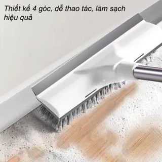 Cây Chà Sàn 2 Đầu Cọ Chà Sàn Nhà Tắm, Chà Sàn Vệ Sinh Quét Nước Cọ Rửa Toilet ( KHÔNG XOAY) A0813