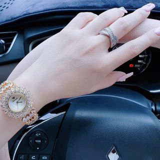 ĐỒNG HỒ NỮ CHÍNH HÃNG FUNMEI F2048 ĐÍNH ĐÁ SWAROSKI FULLBOX TEM HÃNG