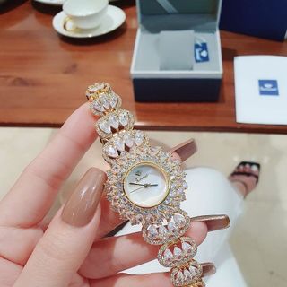 ĐỒNG HỒ NỮ CHÍNH HÃNG FUNMEI F2048 ĐÍNH ĐÁ SWAROSKI FULLBOX TEM HÃNG