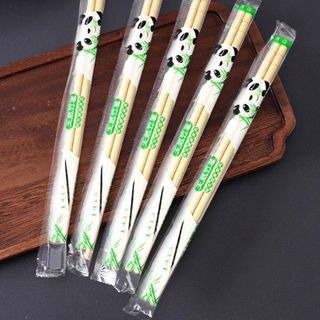 Bịch 50 Đôi đũa tre dùng một lần cho đóng gói riêng lẻ dùng cho đồ ăn nhanh phục vụ quán ăn A0531