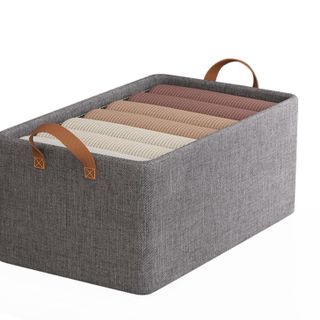 Giỏ Đựng Quần Áo Hoa Cúc Khung Thép Lưu Trữ Vật Dụng Đồ Đạc Sắp Xếp Ngăn Nắp Gọn Gàng A0361