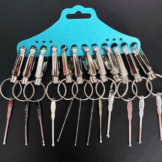 Móc treo chùm chìa khóa Basic lớn, treo bông ngoáy tai và móc chìa khóa A1243