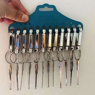 Móc treo chùm chìa khóa Basic lớn, treo bông ngoáy tai và móc chìa khóa A1243