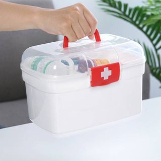 Hộp Y Tế Đựng Thuốc Tủ Thuốc Y Tế Gia Đình Nhiều Ngăn Mini A0742