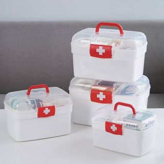 Hộp Y Tế Đựng Thuốc Tủ Thuốc Y Tế Gia Đình Nhiều Ngăn Mini A0742