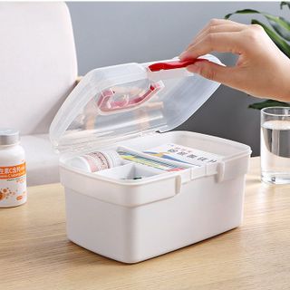 Hộp Y Tế Đựng Thuốc Tủ Thuốc Y Tế Gia Đình Nhiều Ngăn Mini A0742