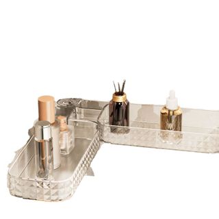 Kệ Nhà Tắm Mica Trong Suốt Hình Chữ L Đựng Dầu Gội Sữa Tắm A0651