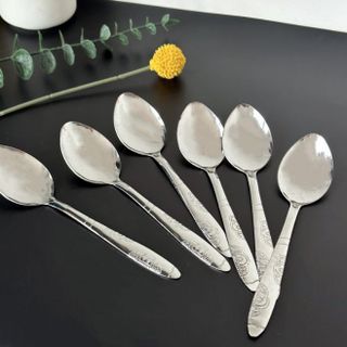 Thìa inox nhọn hình hoa bướm, thìa ăn dày hình hoa bướm, thìa ăn cho người lớn và trẻ em A1157