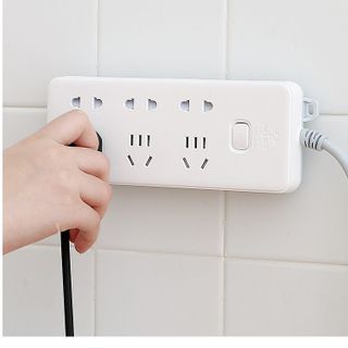 Giá trượt đỡ ổ cắm điện gắn tường không cần đục lỗ, giá đỡ lưu trữ tại nhà thông minh A1234