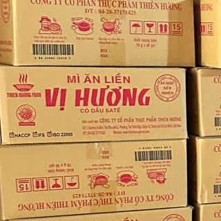 Mì Vị Hương Sa Tế Hai Tôm gói giấy 70g Thùng 30 gói