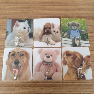 Móc Dán Tường Treo Quần Áo Chịu Lực 3D Họa Tiết Siêu Bền Siêu Chắc Đa Năng A0432