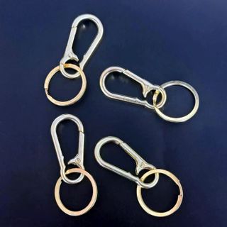 Móc khóa thắt lưng ô tô kim loại màu vàng dành cho cả nam và nữ, móc treo chùm chìa khóa A1327