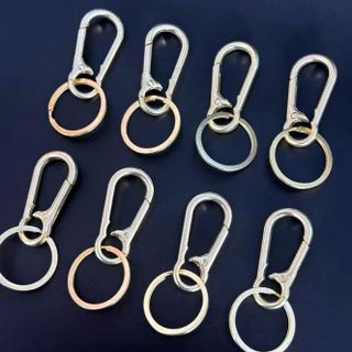 Móc khóa thắt lưng ô tô kim loại màu vàng dành cho cả nam và nữ, móc treo chùm chìa khóa A1327