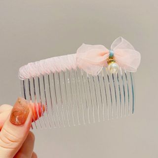 Kẹp tóc lược hoa vải dễ thương