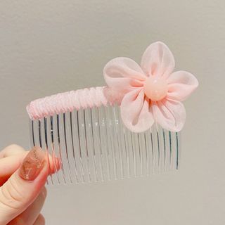 Kẹp tóc lược hoa vải dễ thương