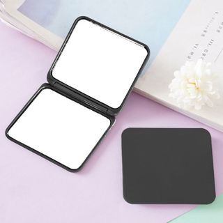 Gương vuông trang điểm mini cầm tay, gương trang điểm công chúa cầm tay có thể gập lại A1213