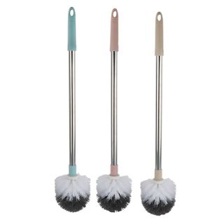 Cọ Toilet Cán Kim Loại Vệ Sinh Chà Rửa Lau Dọn Bồn Cầu 50CM -Loại Đầu Tròn A0221