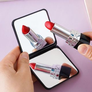 Gương vuông trang điểm mini cầm tay, gương trang điểm công chúa cầm tay có thể gập lại A1213