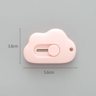 Dao cắt dọc giấy hình đám mây bỏ túi đa năng có lỗ gắn móc khóa A1337