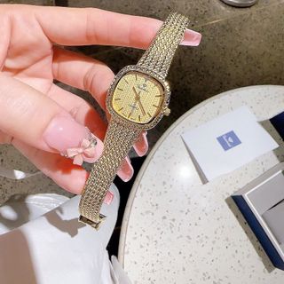 ĐỒNG HỒ NỮ CHÍNH HÃNG FUNMEI FL2109 MẶT VUÔNG TRƠN DÂY LƯỚI FULLBOX