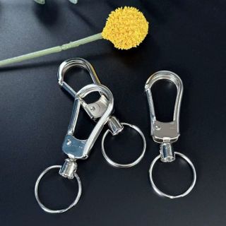 Móc chìa khóa kim loại dày, khóa sắt cỡ lớn, Móc treo chùm chìa khóa A1317