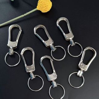 Móc chìa khóa kim loại dày, khóa sắt cỡ lớn, Móc treo chùm chìa khóa A1317