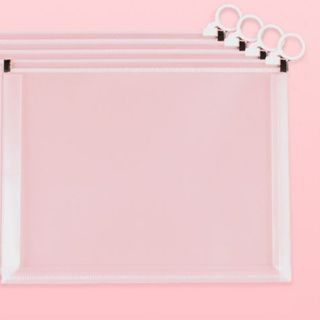 Túi nhựa đựng tài liệu trong suốt có khóa kéo, túi đựng giấy thi/tài liệu, đựng bút chì A1421