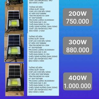 Đèn pha LED năng lượng mặt trời 100W