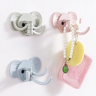 Móc Dán Tường Hình Voi Ngộ Nghĩnh Treo Tường Treo Quần Áo Vật Dụng Đa Năng A1046