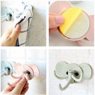 Móc Dán Tường Hình Voi Ngộ Nghĩnh Treo Tường Treo Quần Áo Vật Dụng Đa Năng A1046