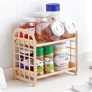 Kệ Nhựa Để Đồ Mini 2 Tầng Giá Đựng Đồ Để Bàn Đa Năng Lắp Ghép A0751