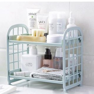 Kệ Nhựa Để Đồ Mini 2 Tầng Giá Đựng Đồ Để Bàn Đa Năng Lắp Ghép A0751