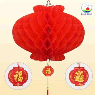 SET 10 LỒNG ĐÈN TRANG TRÍ TẾT 30CM