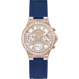 ĐỒNG HỒ NỮ CAO CẤP GUECC MOONLIGHT MẶT TRÒN VIỀN HỘT DÂY CAO SU