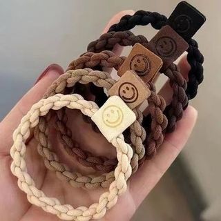 Bộ dây buộc tóc scrunchie hạt bông xốp phối màu nude