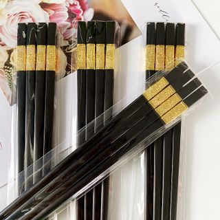 Sét 2 Đôi đũa nhựa hợp kim đũa ăn cơm chống trơn trượt A1214